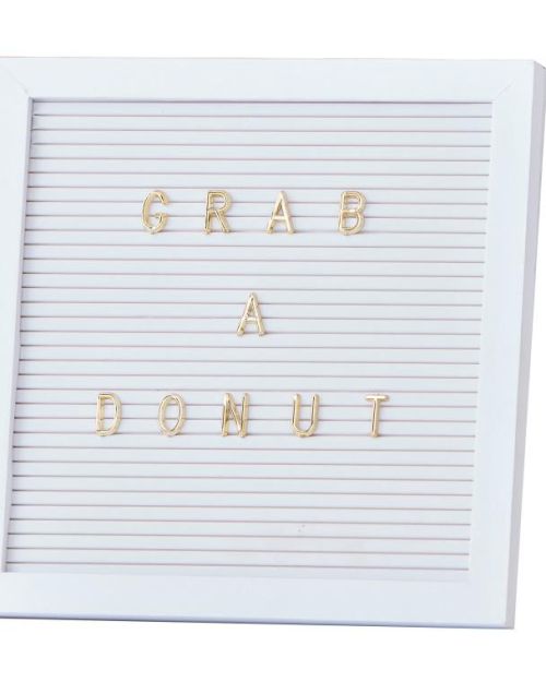 White & Gold Peg Letter Board