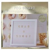White & Gold Peg Letter Board