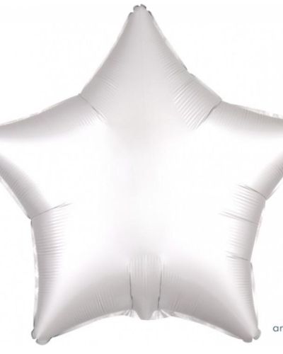 Star Shaped Foil Balloon – Satin Luxe White