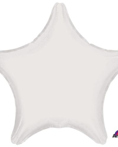Star Shaped Foil Balloon – White