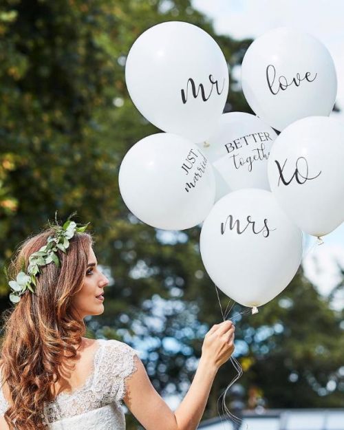 White Wedding Balloons 6pk