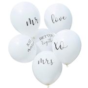 White Wedding Balloons 6pk