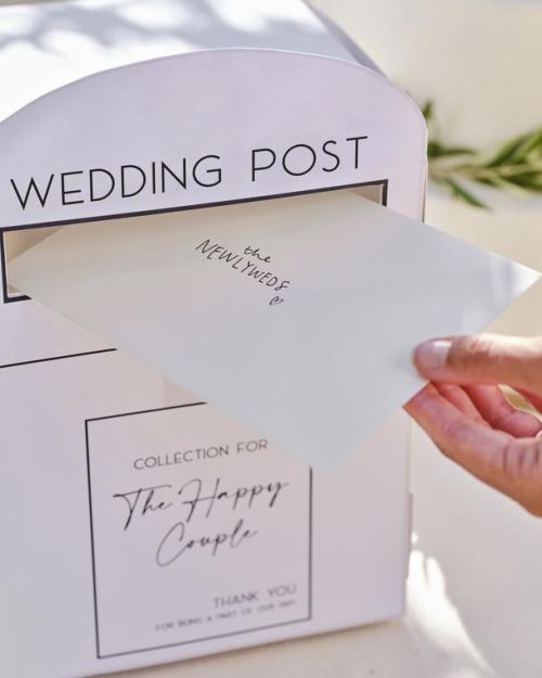 White Wedding Post Box