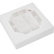 White Window Treat Boxes & Inserts 5pk