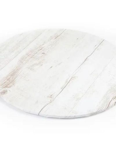 White Wood Cake Board – 8″