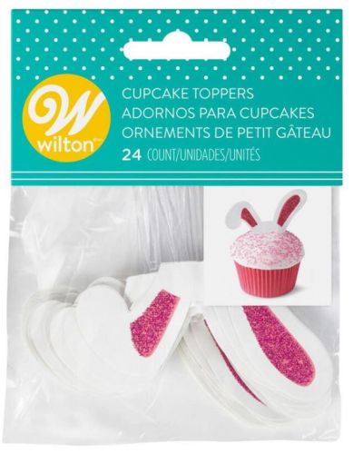 Wilton Bunny Ears Cupcake Toppers 24pk