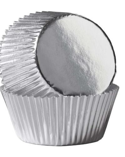 Silver Foil Cupcake Cases 24pk