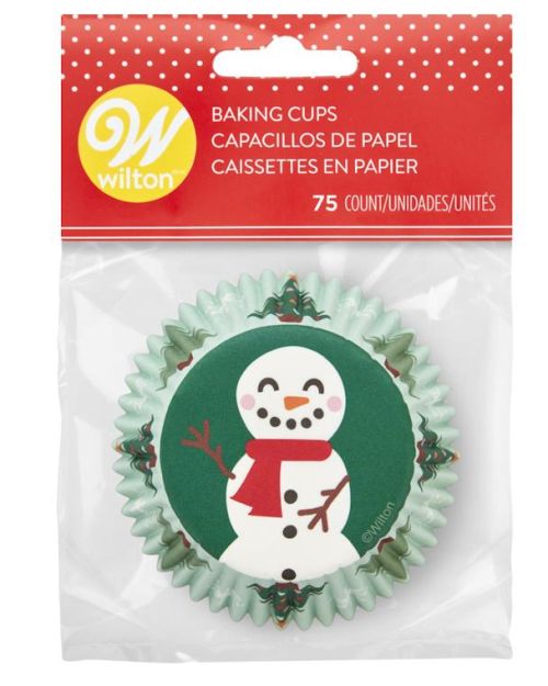 Wilton Cupcake Cases – Happy Snowman 75pk