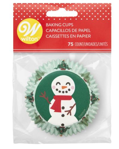 Wilton Cupcake Cases – Happy Snowman 75pk