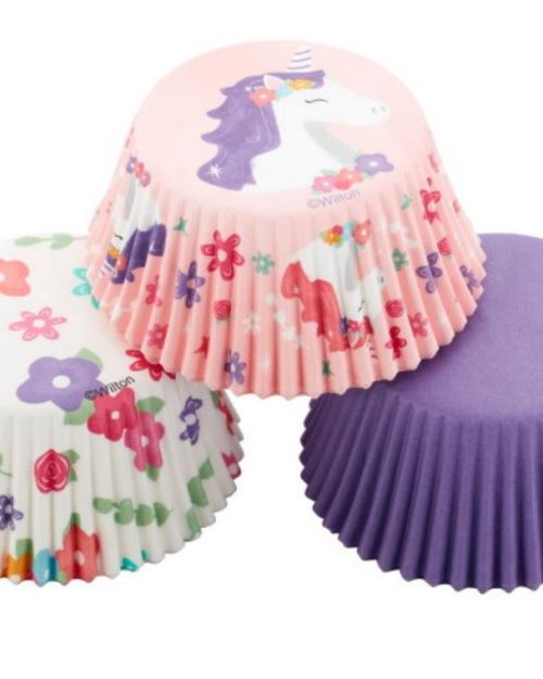 Wilton Unicorn Floral Cupcake Cases 75pk