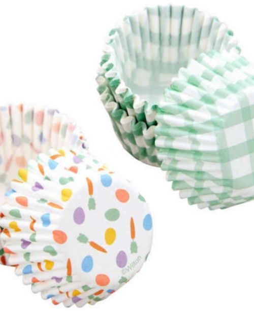Wilton Easter Egg & Plaid Mini Cupcake Cases 100pk