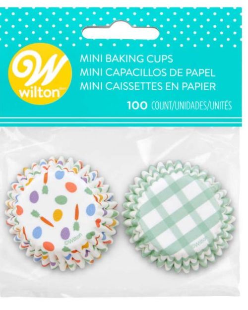 Wilton Easter Egg & Plaid Mini Cupcake Cases 100pk