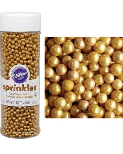 Wilton Sugar Pearls – Gold