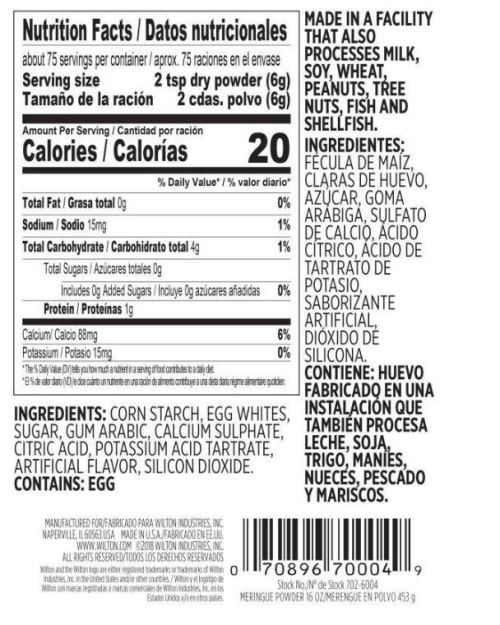 Wilton Meringue Powder 453g