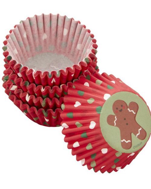 Wilton Mini Cupcake Cases – Gingerbread Man 100pk