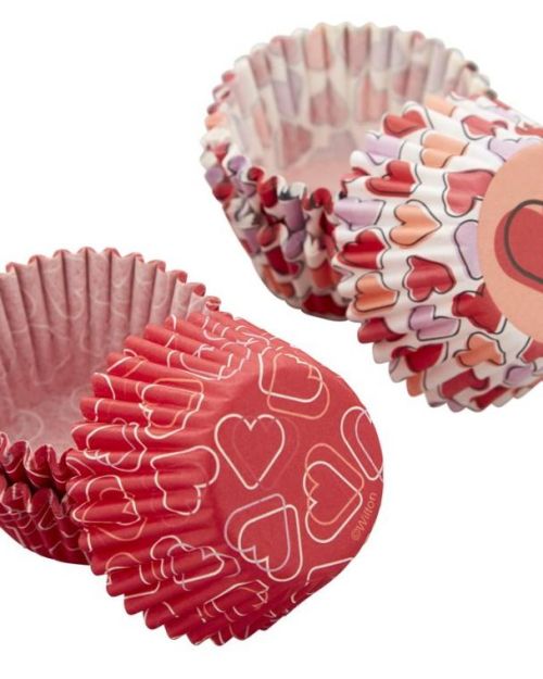 Wilton Hearts Mini Cupcake Cases 100pk