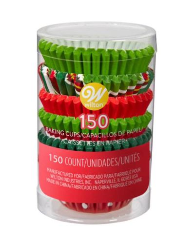 Wilton Mini Cupcake Cases – Holiday 150pk