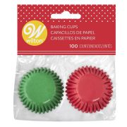 Wilton Mini Cupcake Cases – Red & Green 100pk