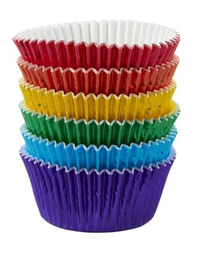 Wilton Rainbow Foil Cupcake Cases 72pk