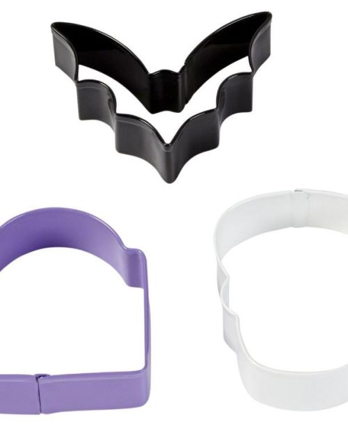 Wilton Skull Tombstone Bat 3pce Cookie Cutter Set
