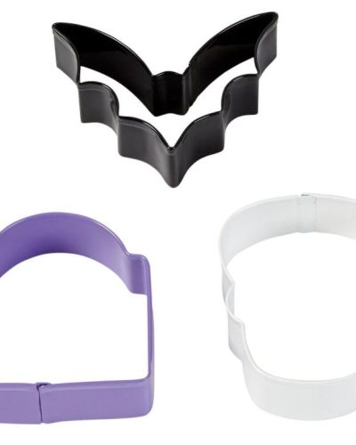 Wilton Skull Tombstone Bat 3pce Cookie Cutter Set