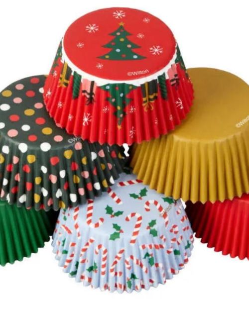 Wilton Cupcake Cases – Traditional Christmas 150pk