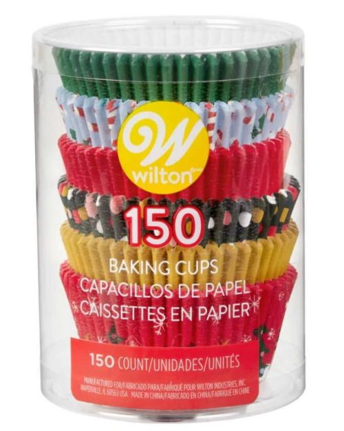Wilton Cupcake Cases – Traditional Christmas 150pk