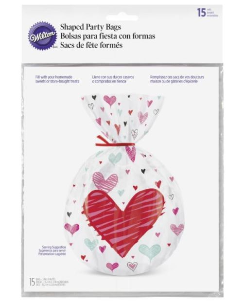Wilton Spread Love Shaped Treat Bags 15pk