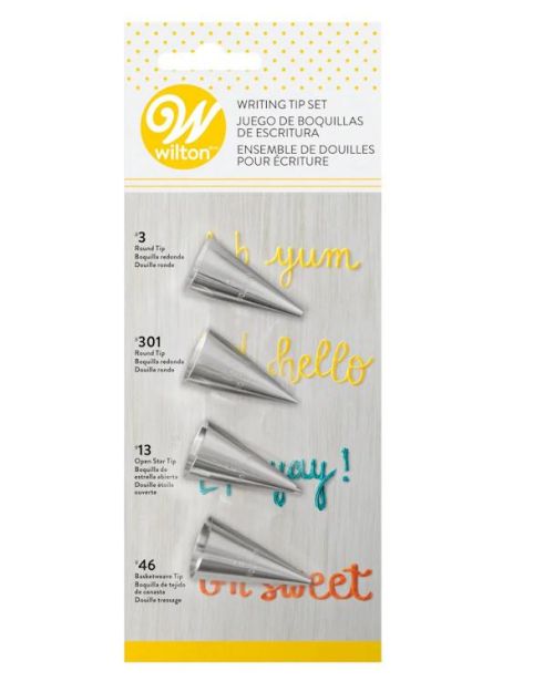 Wilton 4pce Writing Tip Set
