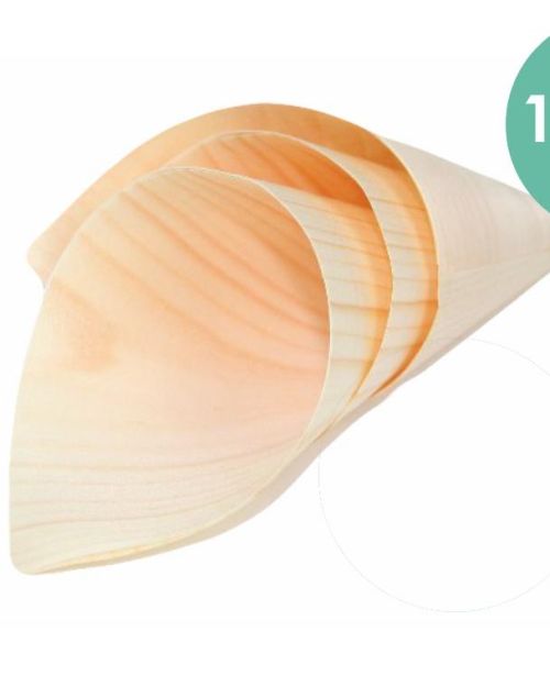 Ecoware Wooden Cones – 100pk