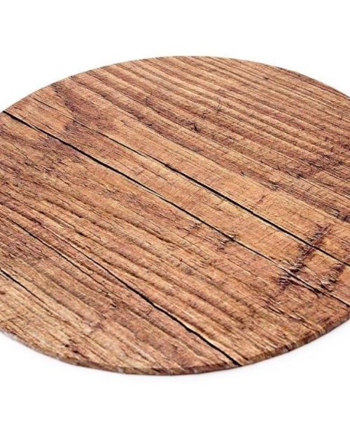 Woodgrain Masonite Cake Board Round – 12″