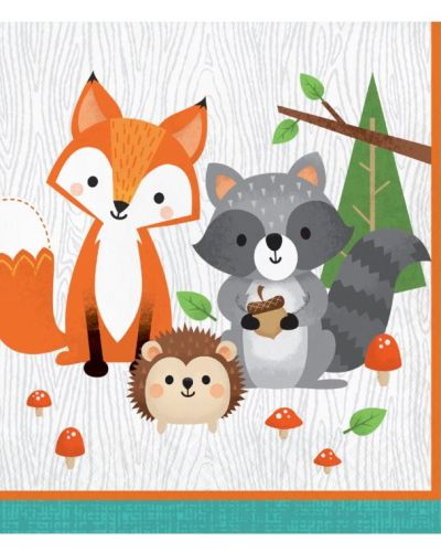 Woodland Animals Lunch Napkins 16pk