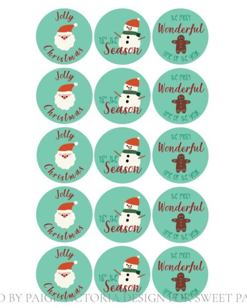 Christmas Characters Edible Cupcake Toppers