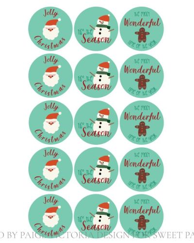 Christmas Characters Edible Cupcake Toppers