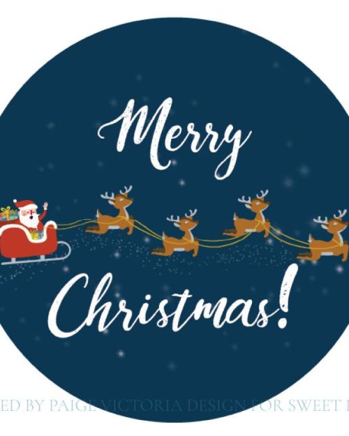 Merry Christmas Edible Cake Topper