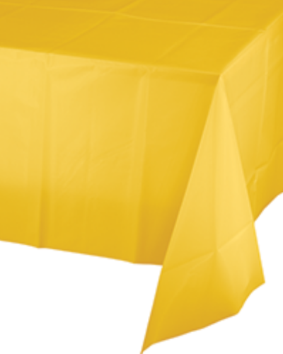 Yellow Plastic Table Cloth
