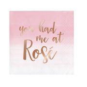 You Had Me at Rosé Beverage Napkins 16pk