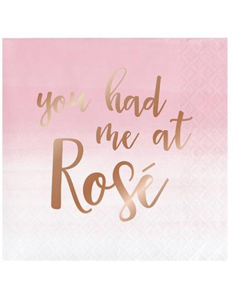 You Had Me at Rosé Beverage Napkins 16pk